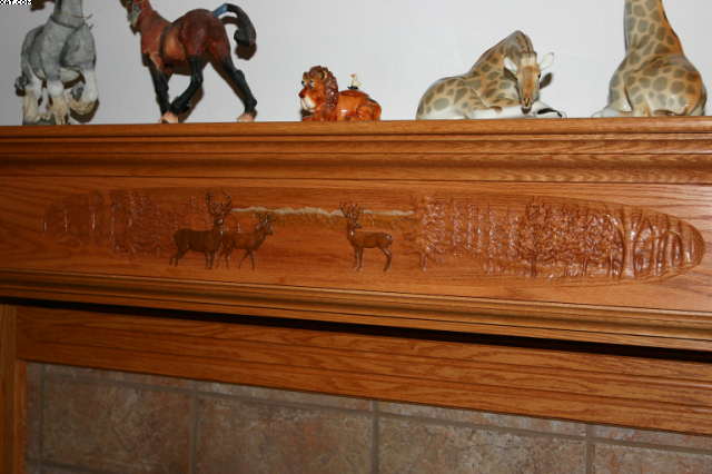 Mantel carving