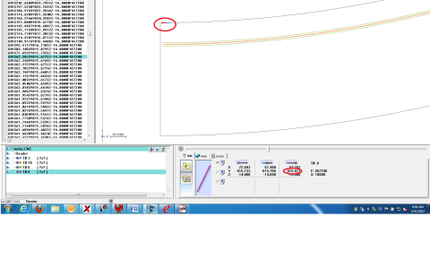 Measurement showing start point (815.677)