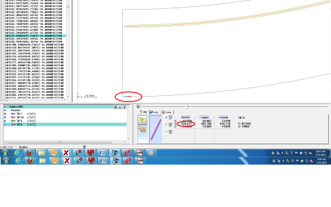 Measurement showing start point (695.677)