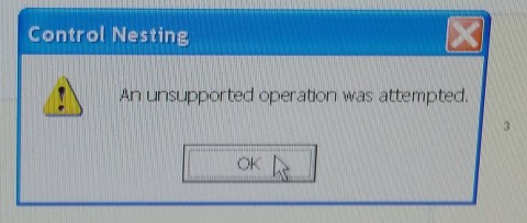 this error pops up shortly after the first