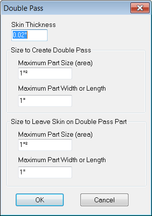 Double Pass Setting