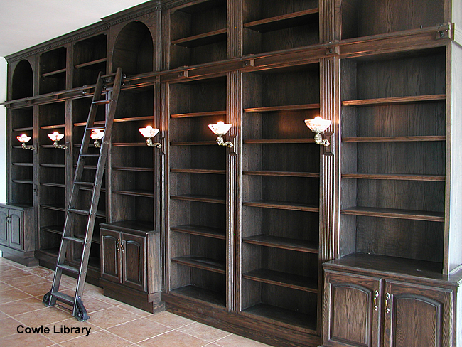 Finshed Oak Library with ladder