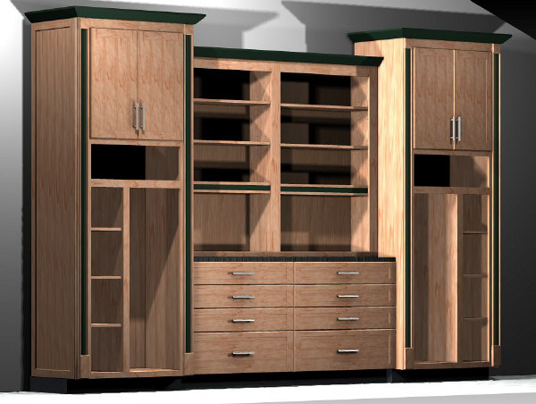 Face frame cabinets for all open areas.  Frameless cabinets for the drawer units.