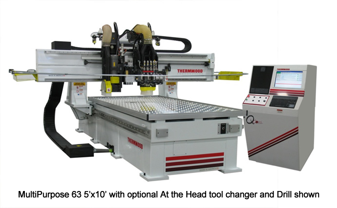 MultiPurpose 63 5'x10' with optional at the head automatic tool changer and drill shown