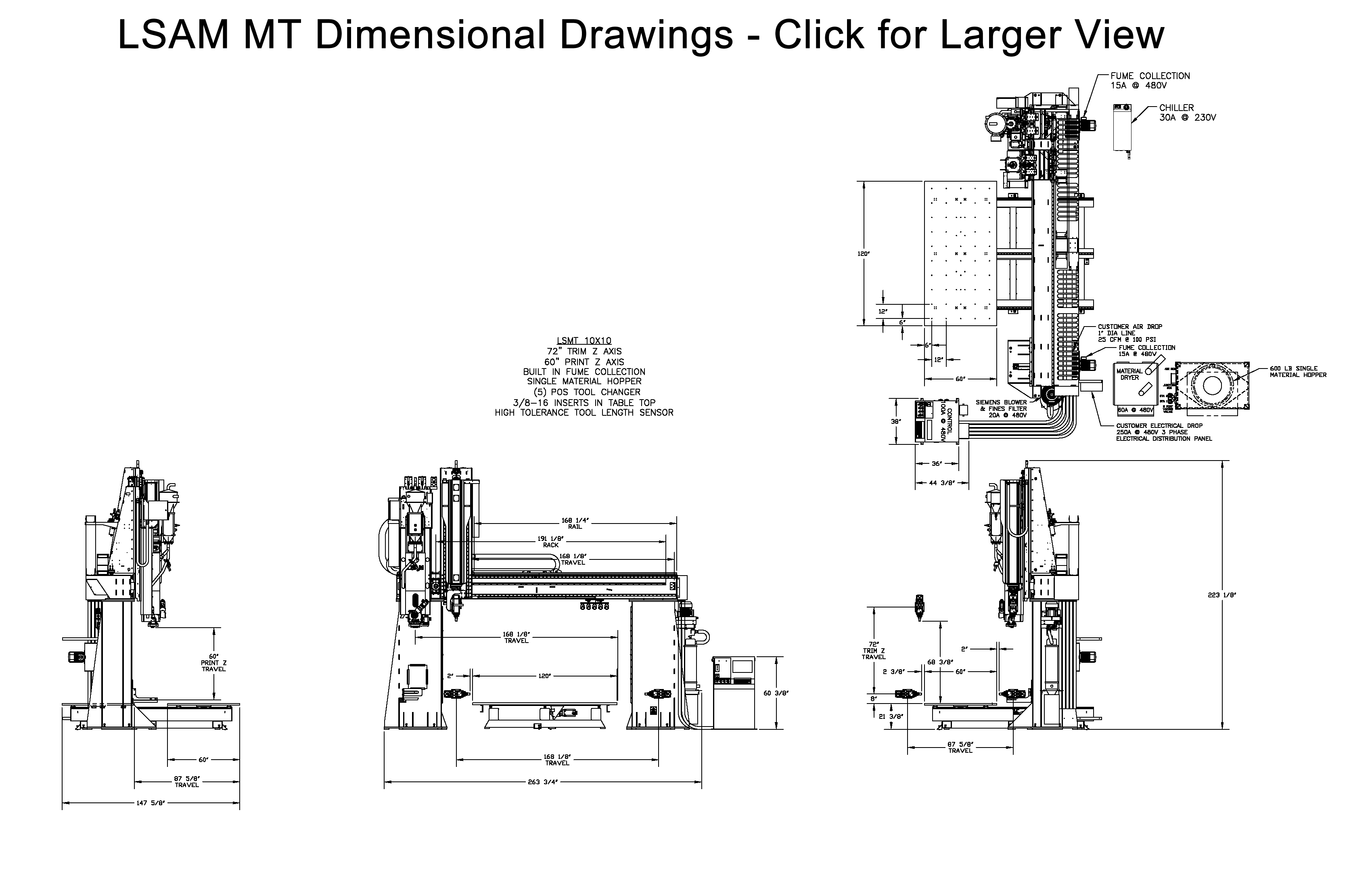 LSAM MT Dimensional Drawings Shown