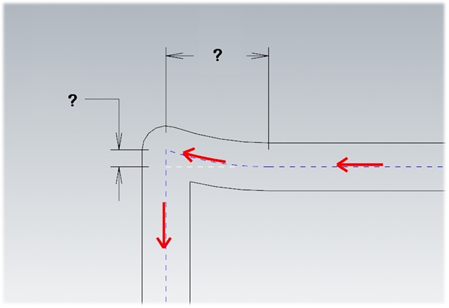 Corner pullback compensation works by creating a tangent arc motion moving towards the outside of the corner, starting back at the point where the wheel stops on the bead, and then travels outward by the amount that the bead gets drawn in when the wheel rolls back onto the bead.