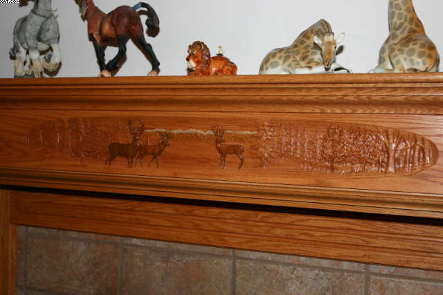 Mantel carving