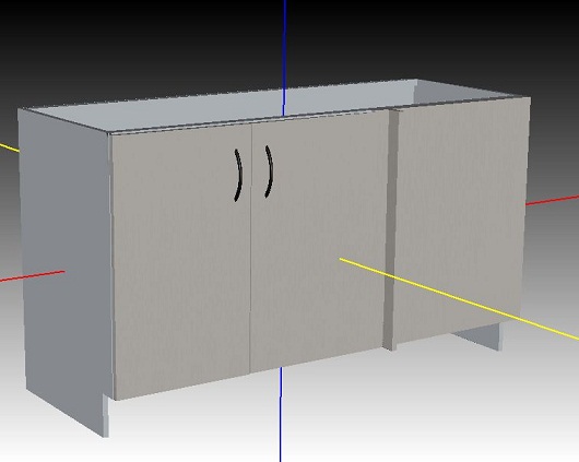 This is an assembly with 3 parts, So in the cab editor you have a few "Align to zeros" and some part rotations. A copy/mirror would alsobe very useful when I need it again.<br />Resizing ends or widths for this is a pain, but thats an other post. LOL (Or I will find another layer to ecabs that I havent discovered yet)