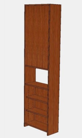 Left view of cabinet