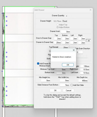 Add drawer error Failed in Door creation.jpg