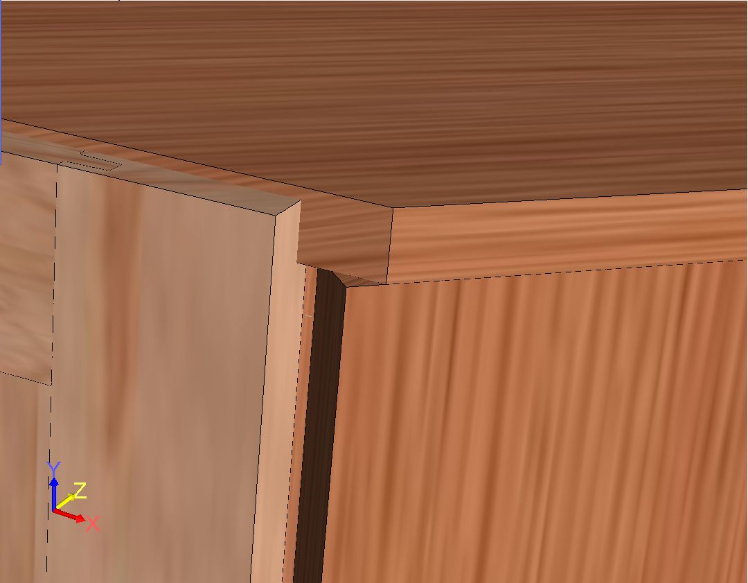 Door not at preferred position, size OK