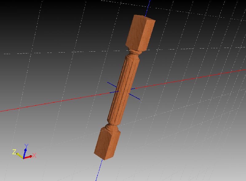 Adams 35.25" Reeded Leg in Cherry - Need to split in 1/2