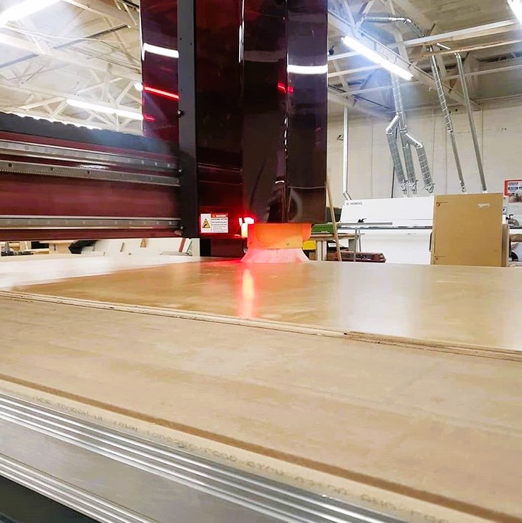 Thermwood Cut Center machining a sheet