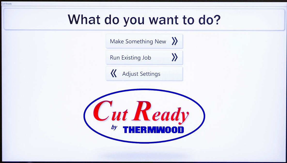 Cut Ready software running on the Cut Center