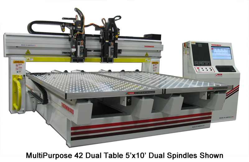 MultiPurpose 42 Dual Table 5'x10' Dual Spindles Shown