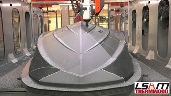 3D Printed Boat Hull Pattern on a 10'x20 Thermwood LSAM
