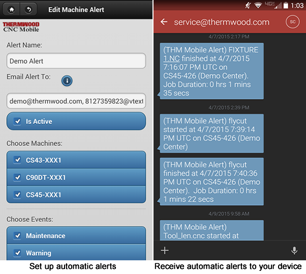 Download Your Thermwood CNC Mobile App Machine Data