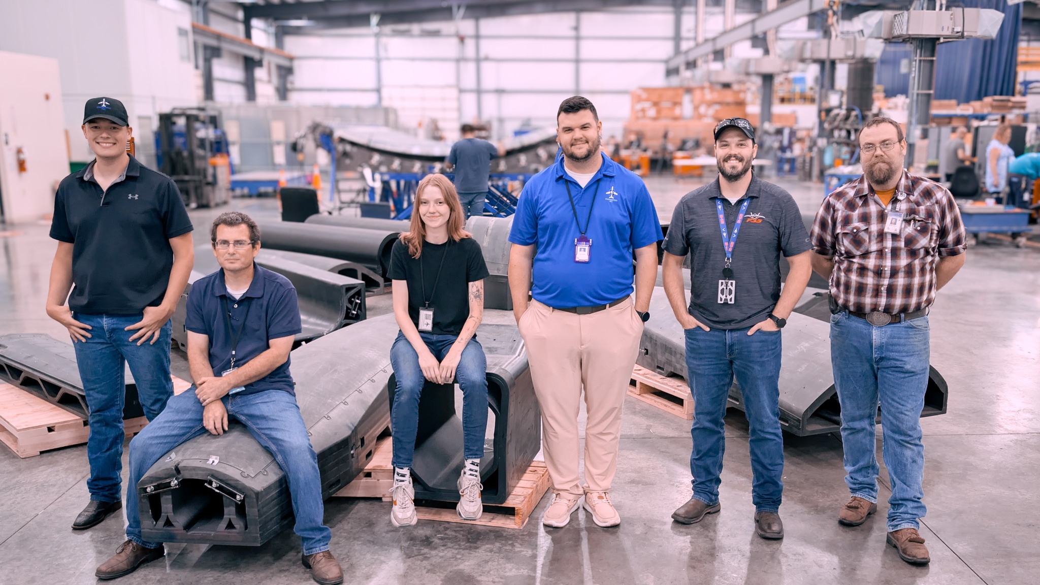 The D-J Engineering team with tools printed on their Thermwood LSAM