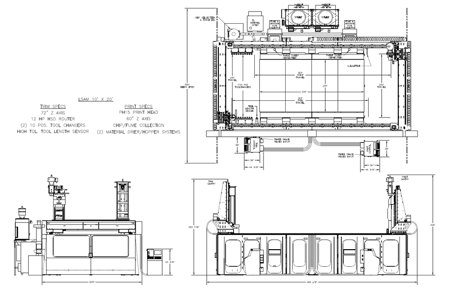 Thermwood LSAM Dimensions